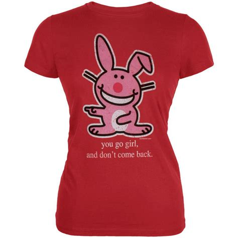 Its Happy Bunny Happy Bunny Go Girl Juniors T Shirt