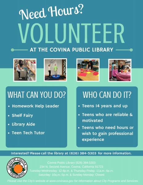 Teen Volunteering City Of Covina California
