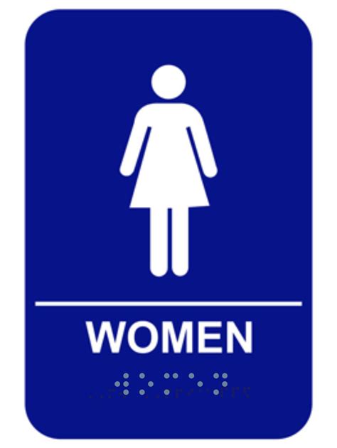 Ada Braille Womens Restroom Sign Custom Signs