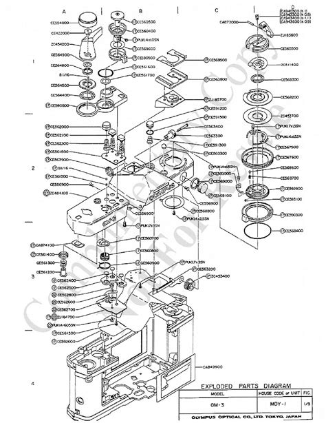 Olympus Om 3 Exploded Parts Diagram Service Manual Download Schematics