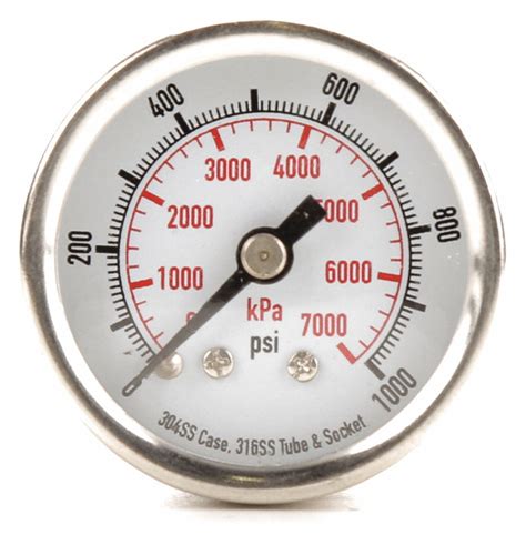 Grainger Approved Pressure Gauge 0 To 1000 Psi 0 To 7000 Kpa Range 1