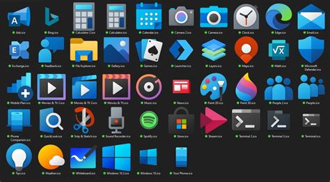 A collection of vector windows 10 icons: This Huge Fluent Design Icon Pack Can Make Windows 10 Look ...
