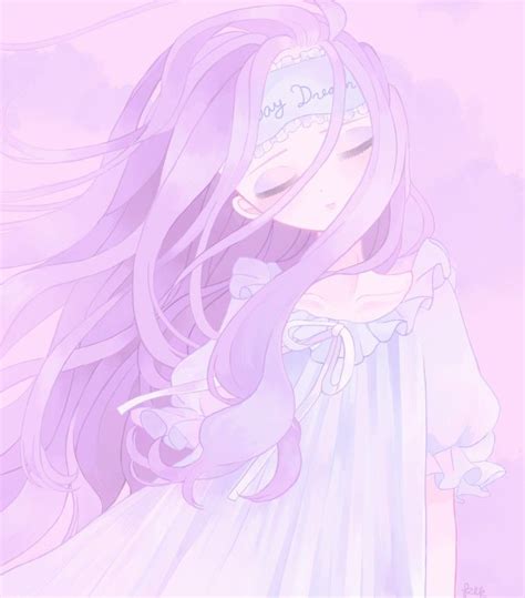 Pastel Purple Anime Girl Aesthetic