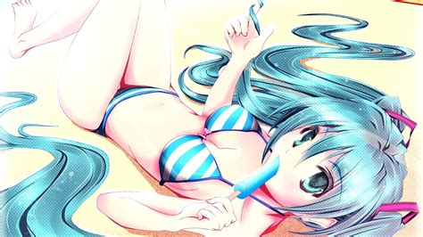 Fond D Cran Illustration Cheveux Longs Anime Filles Anime Cheveux Bleus Yeux Bleus