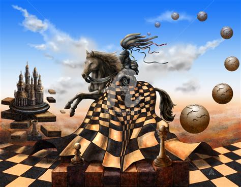 Allegory Of Chess The Guardian Of Queen Digital Arts By Serge M