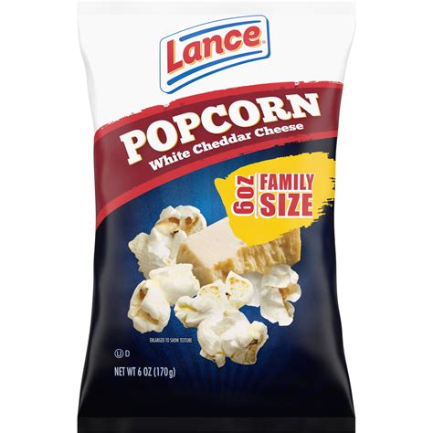 Lance White Cheddar Cheese Popcorn 6 Oz Bag