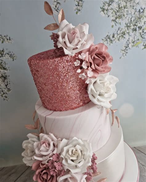 rose gold glitter wedding cake mel s amazing cakes