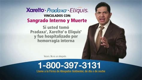 Goldwater Law Firm Tv Commercial Xarelto Pradaxa Eliquis Ispottv