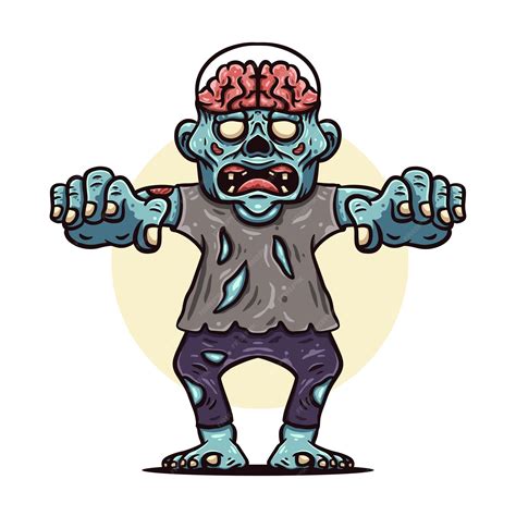Premium Vector Cartoon Zombie Vector Character Illustration