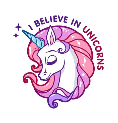 Cute Pink Unicorn Vector Logo With Slogan 3430760 Vector Art At Vecteezy