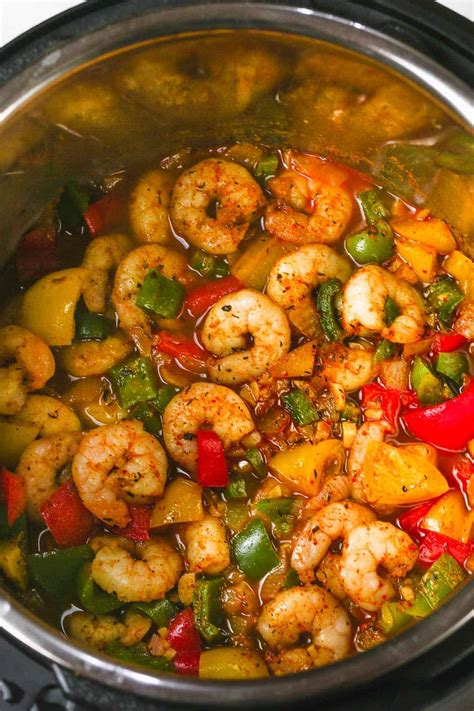 Instant Pot Spicy Cajun Pepper Shrimp Little Sunny Kitchen