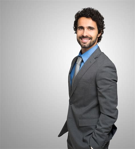 Premium Photo Portrait Of A Smiling Handsome Businessman