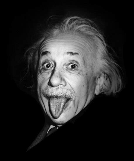 Albert Einstein Genius Tongue Funny Posters By Flying Joe Redbubble