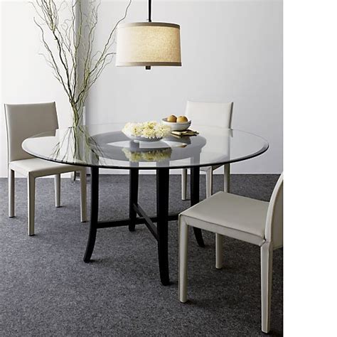 Universal spacing and height dimensions. Halo Ebony Dining Table with 60" Glass Top in Dining ...