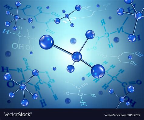 Background Molecules And Chemical Formulas Vector Image