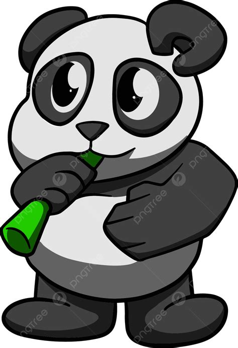 Gambar Ilustrasi Makan Panda Kartun Kartun Panda Iluatrasi Png Dan