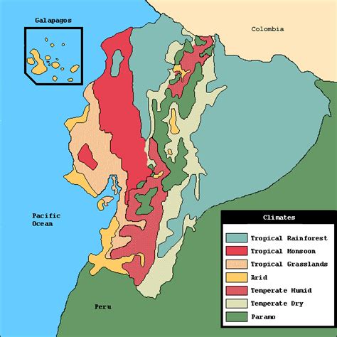 Ecuador Explorer Mapa Climático De Ecuador