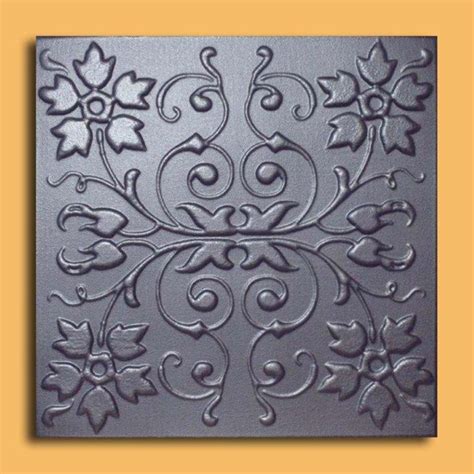 These ceiling tiles are often made from polystyrene and are glued onto the plastered ceiling much like wallpaper. Capri Silver - Foam Glue-up Ceiling Tiles, Antique ...