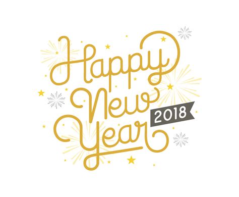 Happy New Year 2018 Greeting Card Vector Art And Graphics
