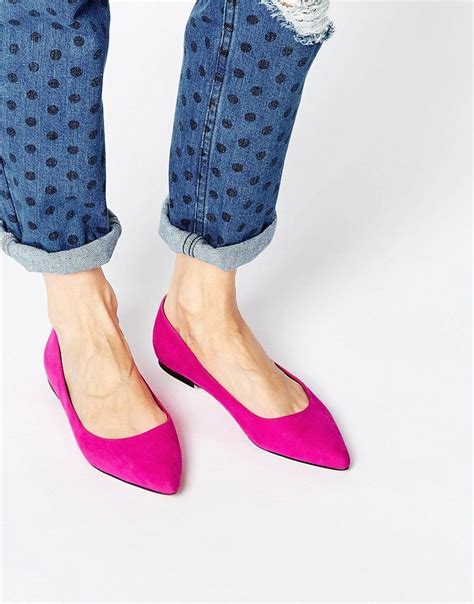 Asos Life Story Pointed Ballet Flats Pink Ballet Shoes Ballerina Pumps