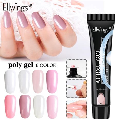 Aliexpress Com Buy Ellwings G Poly Gel Quick Nail Extension Crystal Jelly Camouflage UV