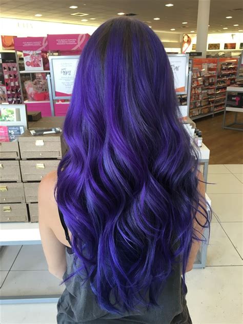 Indigo Purple Blue Hair Done With A Mix Of Pravana Vivids