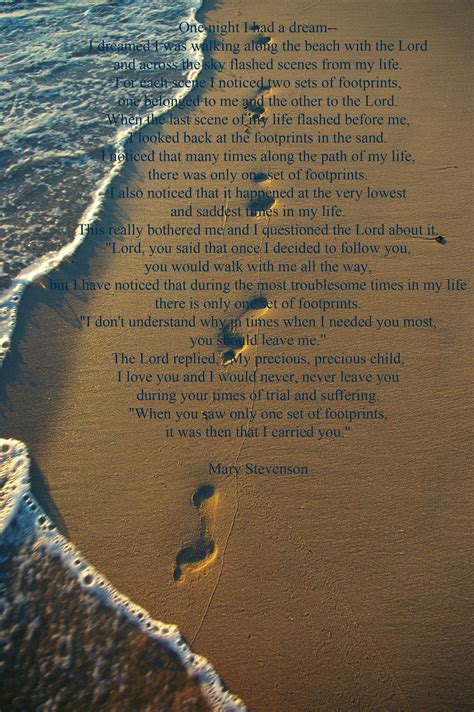Footprints In The Sand Poem I Will Never Grow Tired Of This Poem ♥ It