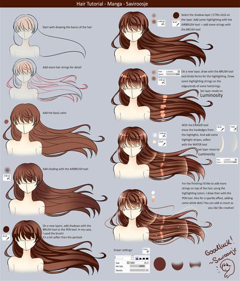 Step By Step Manga Hair Tutorial By Saviroosje On Deviantart