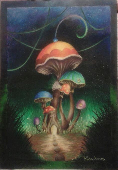 Psychedelic Mushroom Village By Kelz27 On Deviantart