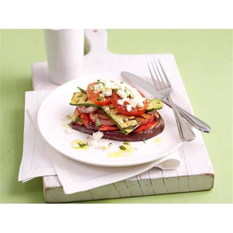 Grilled Vegetable Stack With Feta Recipe Food To Love