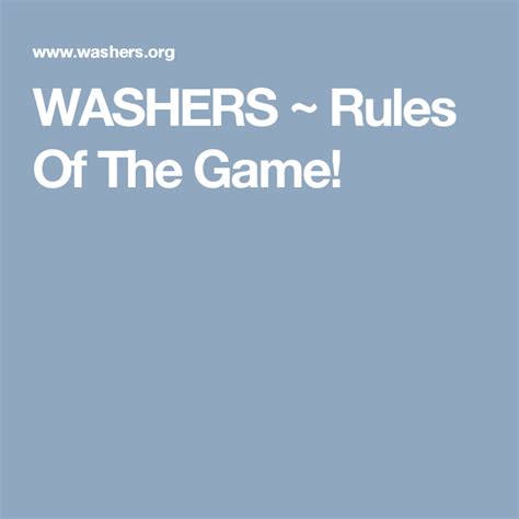 Like any other backyard games, washer toss game is an incredibly fun and engaging game for the youngsters. WASHERS ~ Rules Of The Game! | Washers game, Washers game ...