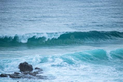 Waves Crashing Into Rocks Stock Photo Image Of Dramatic 134976428