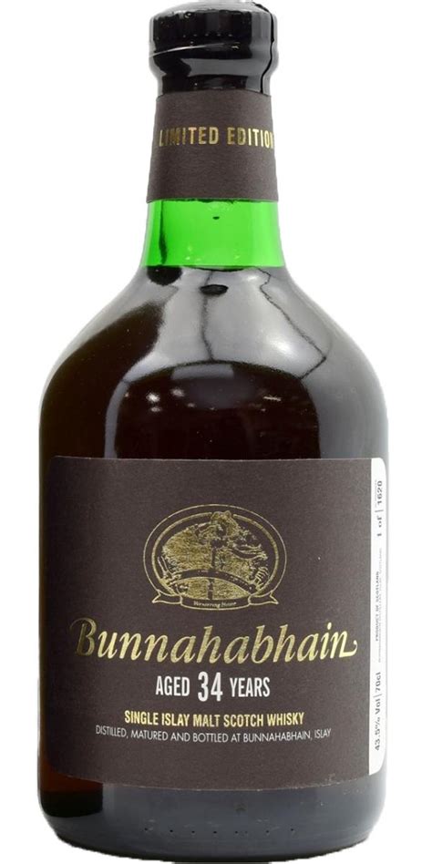 Bunnahabhain 34 Year Old Ratings And Reviews Whiskybase