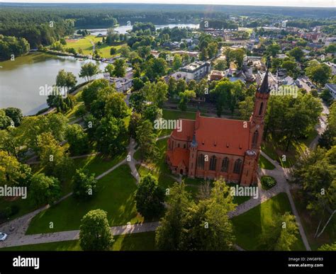 Aerial Panoramic View Of Lithuanian Resort Druskininkai Stock Photo Alamy