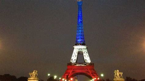 Tour Eiffel Bleu Blanc Rouge Voyage Carte Plan