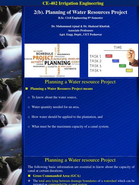 2 B Planning Water Resources Project Pdf Water Resources