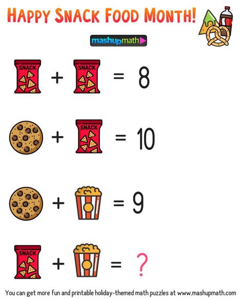 Free Math Brain Teaser Puzzles For Kids In Grades 1 6 To Celebrate