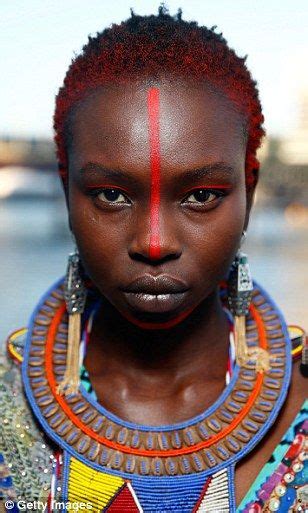 tribal influence each of the models also rocked beautiful tribal make up to match their d