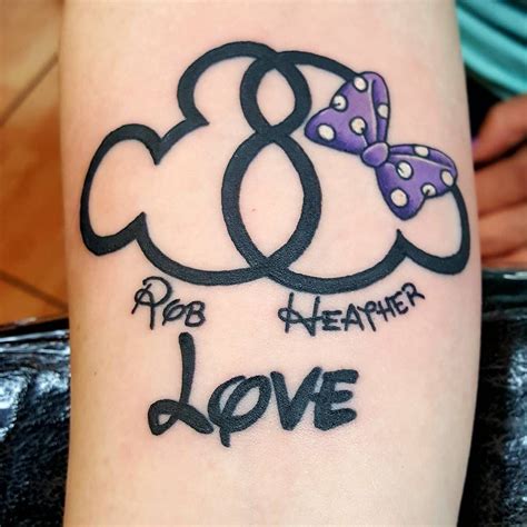 Mickey And Minnie Love Tattoo Couples Tattoo Love Tattoos Mickey Tattoo Mickey Mouse Tattoos