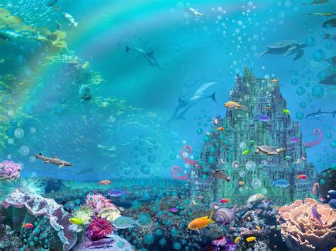 Underwater Castle Traumhafte Fototapete Photowall
