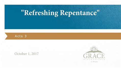 Refreshing Repentance Youtube