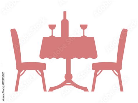 Dining Table And Chairs Silhouette Stock Vector Adobe Stock