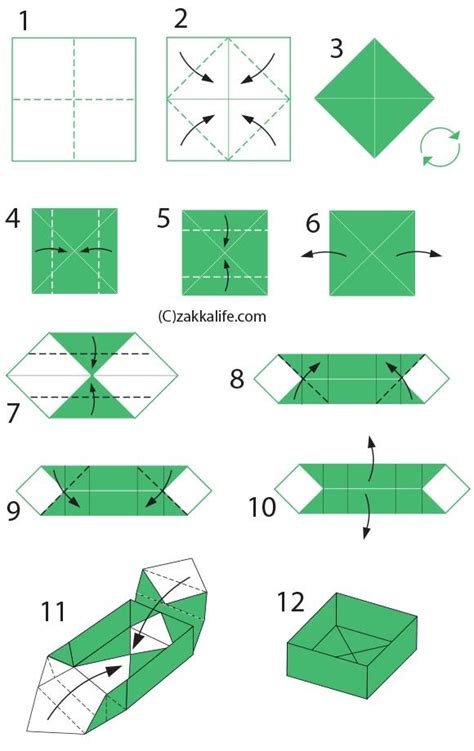 Zakkalifecom Origami Box Easy Origami Box Paper Box Diy