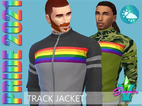 Two Men Wearing Jackets With Rainbow Stripes On Them