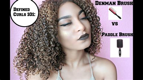 If your hair is particularly knotty, you'll appreciate the way this brush works at those tangles without pulling, tugging, or damaging the hair. Getting Defined Curls: Denman Brush v Paddle Brush - YouTube