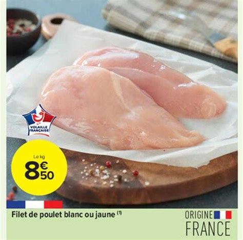 Promo Filet De Poulet Blanc Ou Jaune chez Carrefour Contact