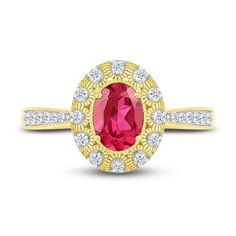 Lab Created Ruby And Lab Created Sapphire Ring 10k Yellow Gold Jared