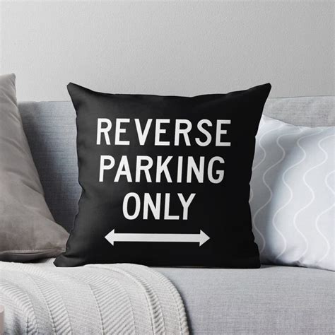 Reverse Parking Only Retro Parking Sign Black And White