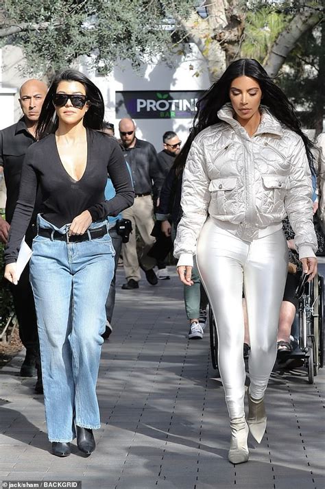 Kim Kardashian Dons White Quilted Jacket And Clinging Leggings While