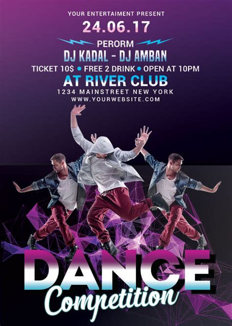 Dance Party Poster In Psd Photoshop Room